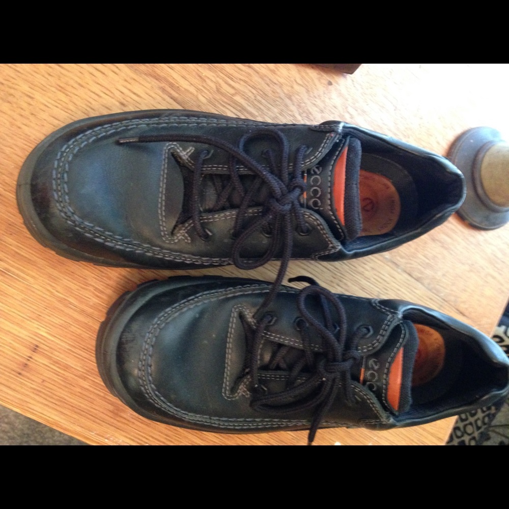 Men's Ecco Shoes Lace Up Black Sz 8-8.5 US EU 42